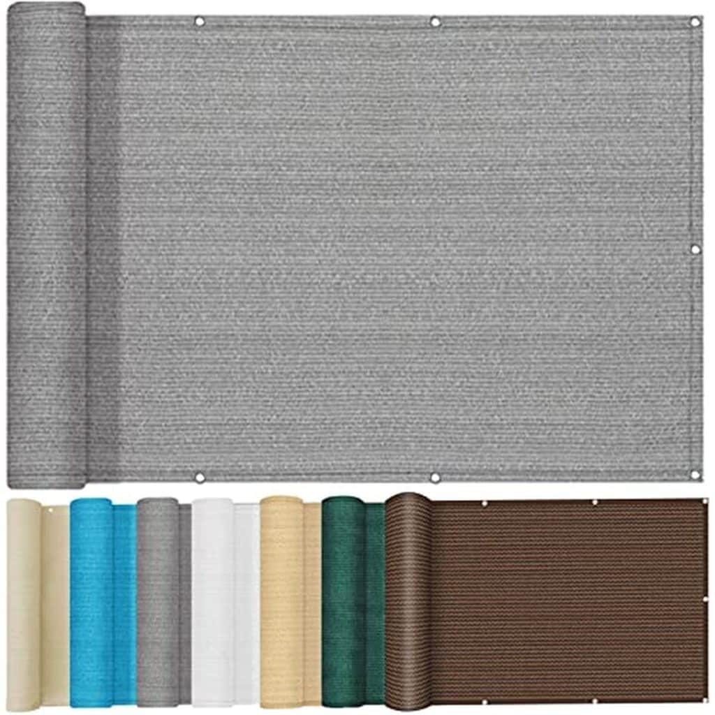 Test du voile d'ombrage rectangulaire 9x10m HDPE 220 g/m² gris