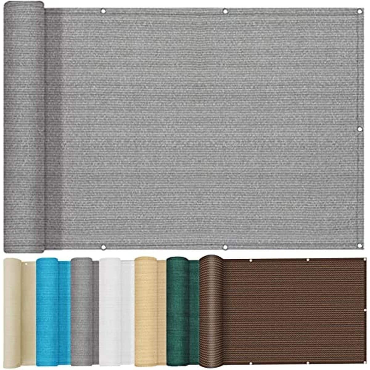 Test du voile d'ombrage rectangulaire 9x10m HDPE 220 g/m² gris