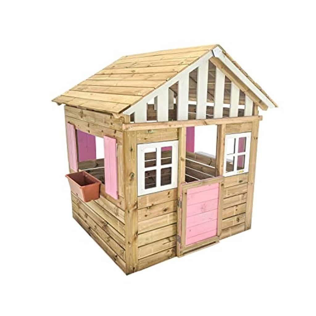 Test : maisonnette en bois MASGAMES Lollipop XL 164 cm rose