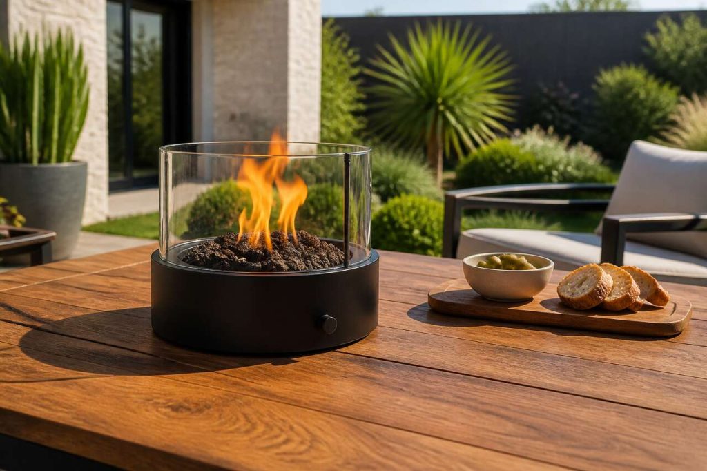 Brasero de table BrasiChic : l'accessoire jardin tendance