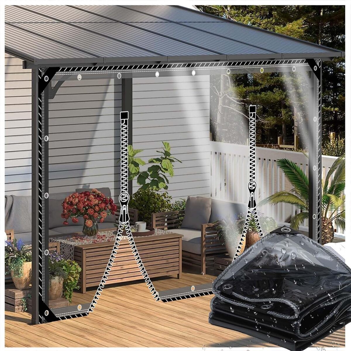 Test : bâche transparente ZHJSHOU pour extérieur et jardin