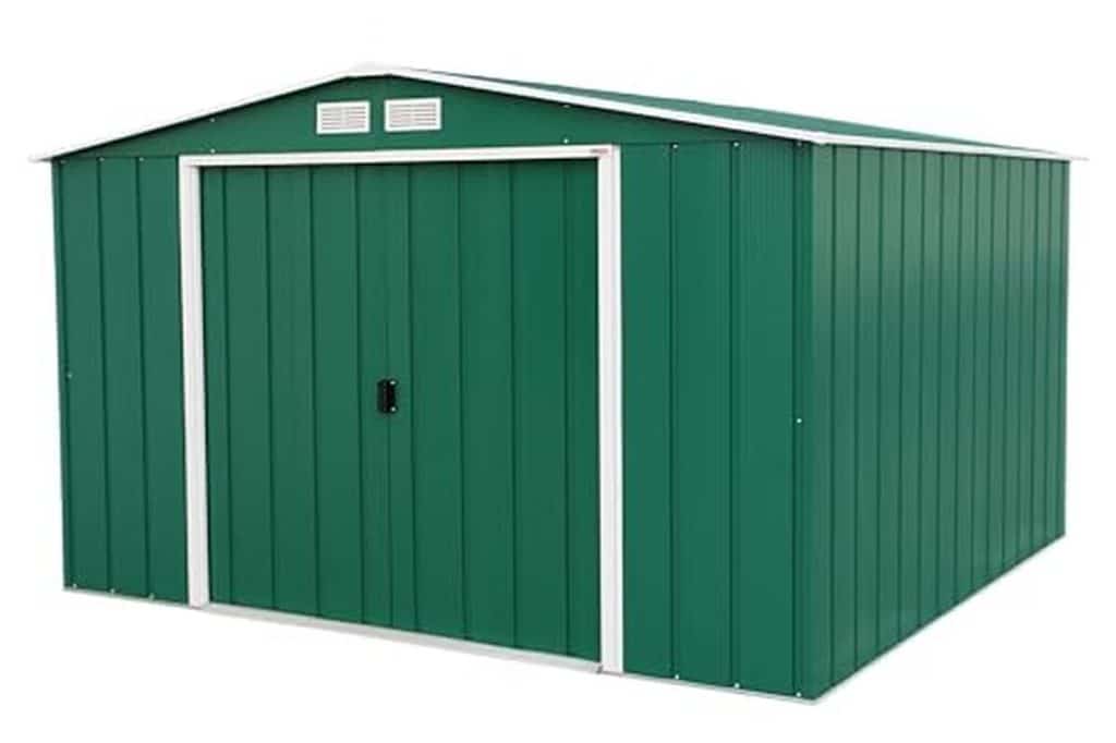 Test de l'abri de jardin Duramax ECO 10 x 10 vert en métal galvanisé