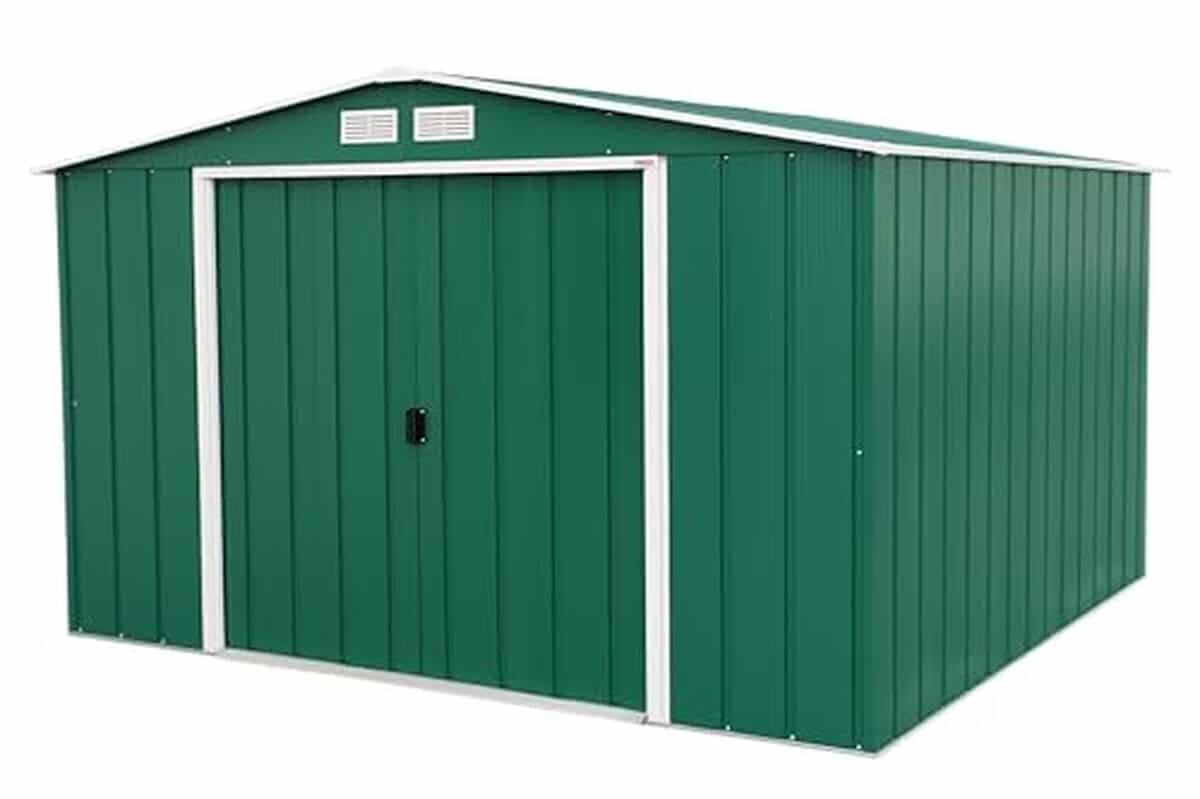 Test de l'abri de jardin Duramax ECO 10 x 10 vert en métal galvanisé