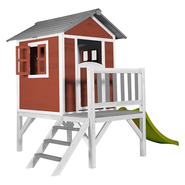 Découvrez notre test détaillé de la maison enfant Axi Beach Lodge XL rouge avec toboggan vert. Qualité, sécurité et amusement pour vos enfants en plein air.
