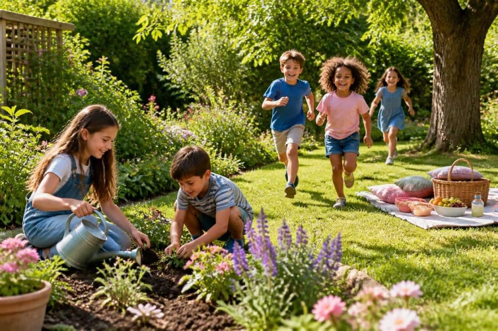 Activités et jeux au jardin avec les enfants
