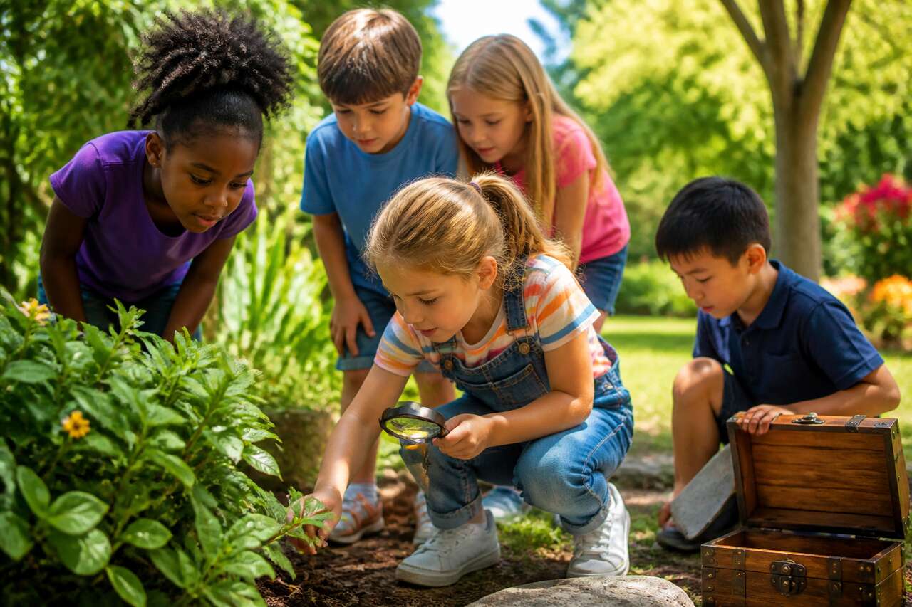 Chasse aux trésors dans le jardin Chasse aux trésors dans le jardin