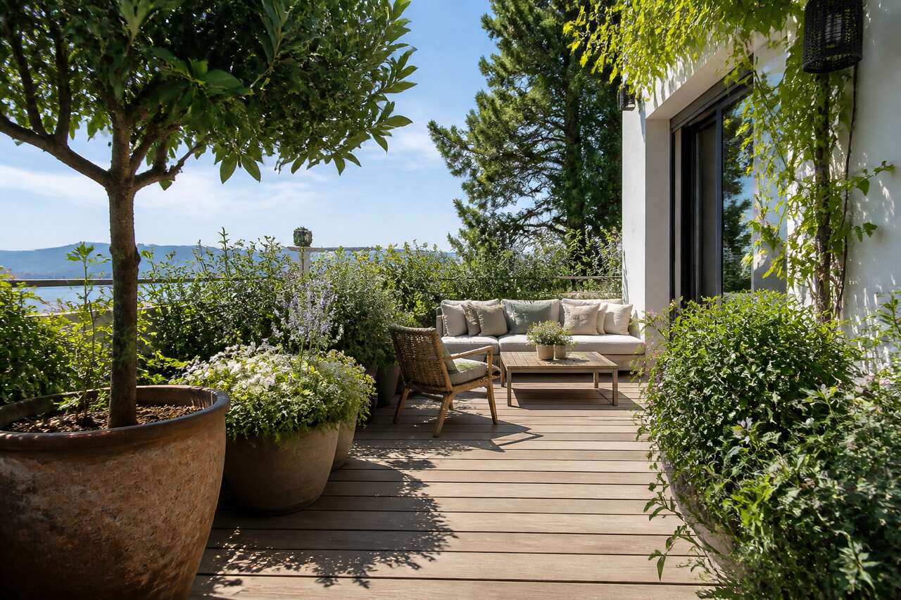 Végétaliser la terrasse avec des plantes adaptées à l’exposition Végétaliser la terrasse avec des plantes adaptées à l’exposition