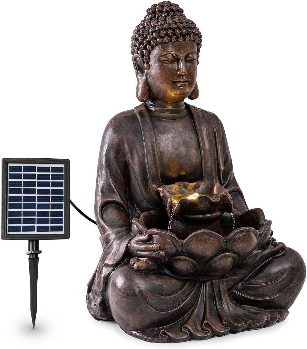 Avis : fontaine De Jardin Solaire Blumfeldt Dharma, élégance LED En Bronze