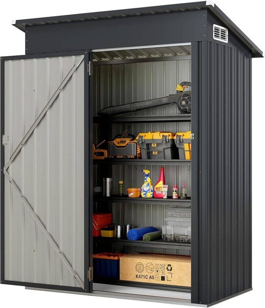 Test : abri de jardin métal galvanisé Costway 1, 5 m², gris foncé