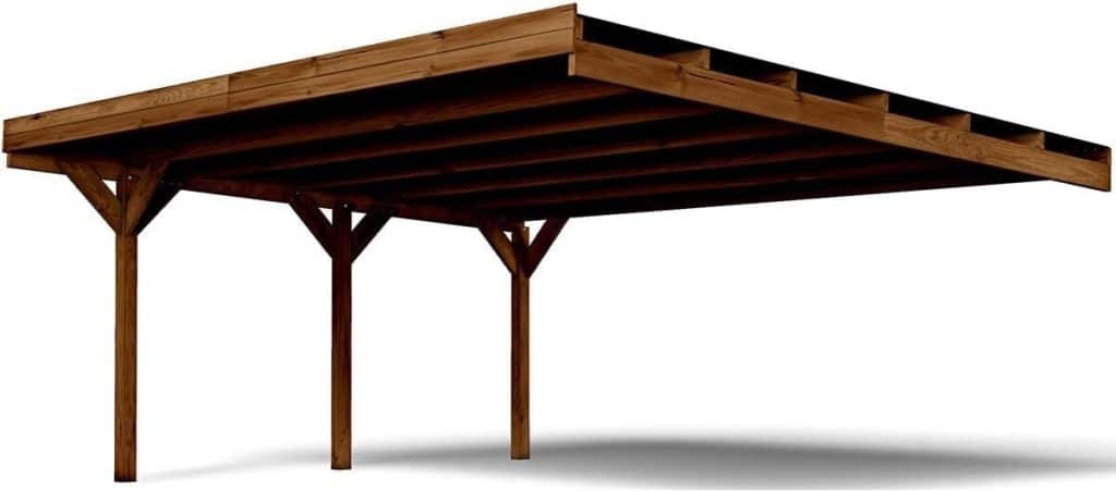 Test : carport En Bois Traité Victor De Forest Style, 2 Voitures, 29, 9 M²
