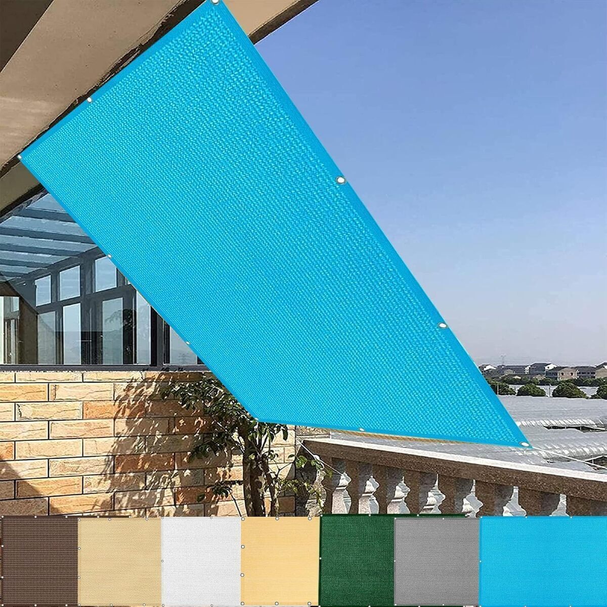 Test de la voile d'ombrage rectangulaire 9x9m pour pergola et extérieur