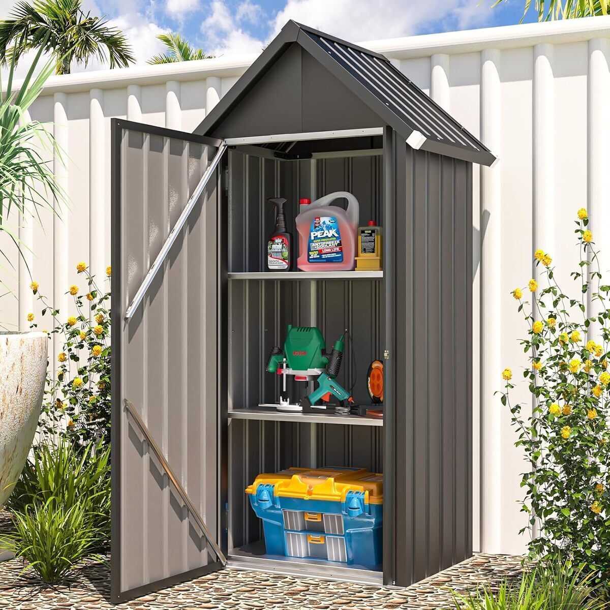 Test de l'abri de jardin métal YODOLLA : rangement tout climat sécurisé