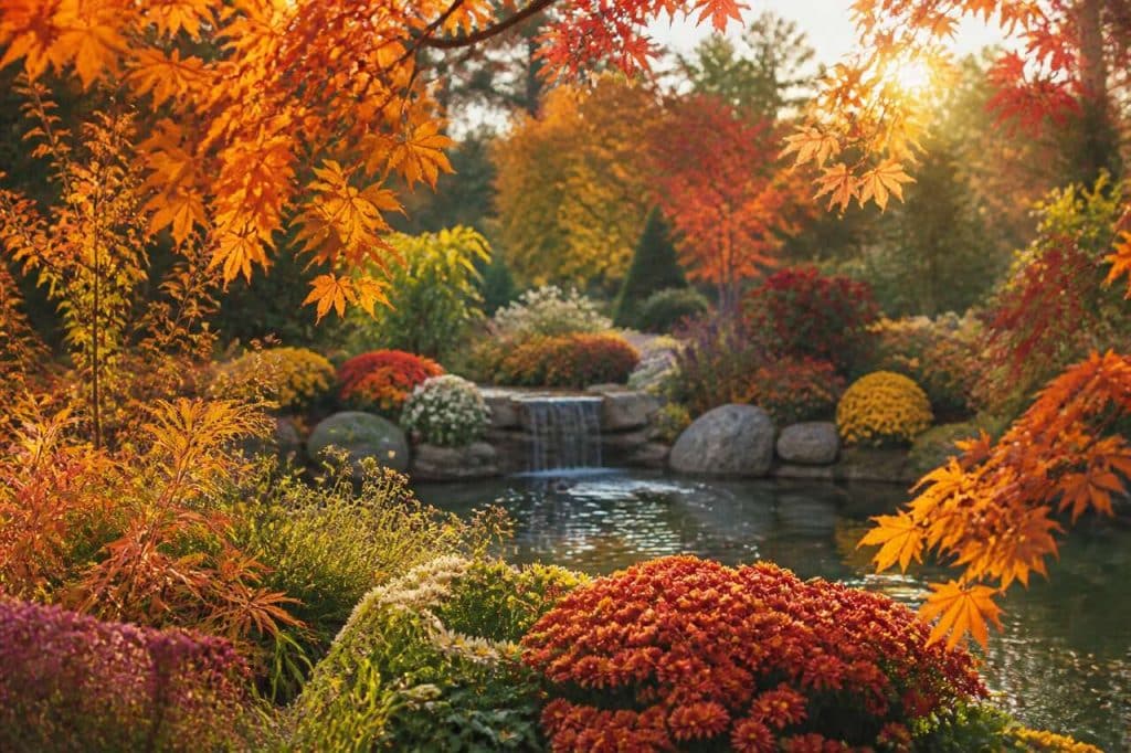 5 idées de décors automnaux pour un jardin fleuri