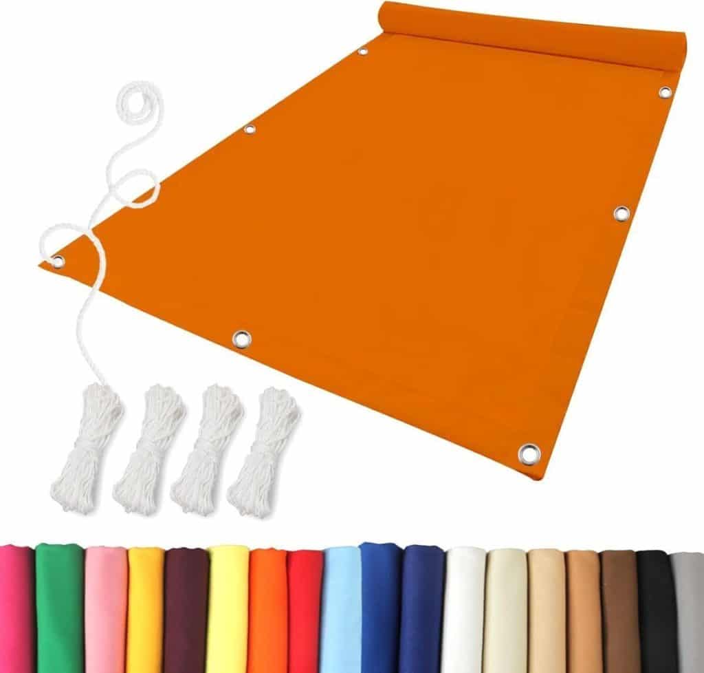 Test de la voile ombrage imperméable Voiles Ombrages 6.5 x 10 m orange