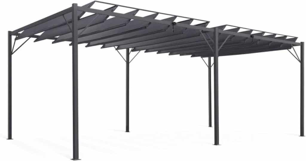 Test : pergola IDMarket lames orientables gris anthracite